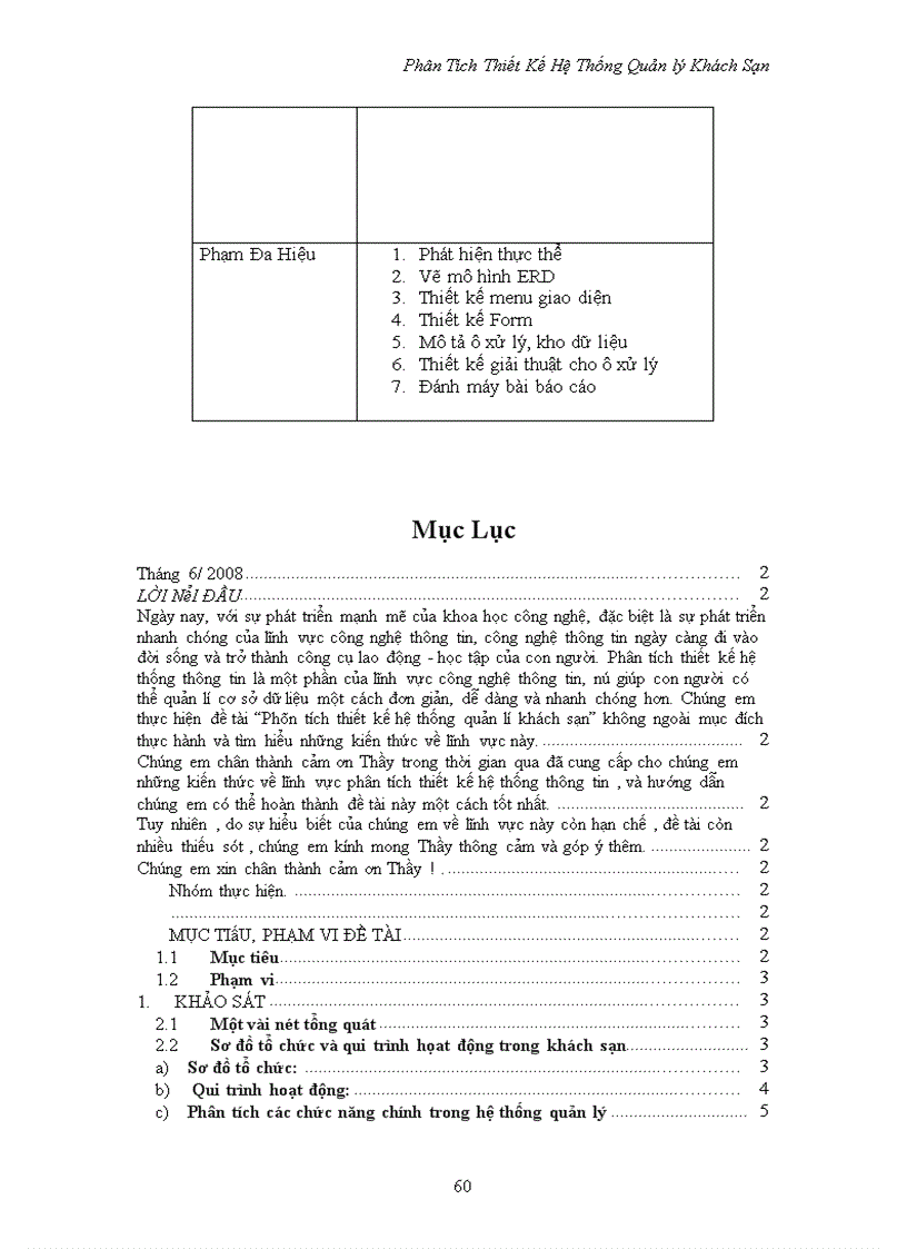 image for page Phân tích thiết kế hệ thống quản lí khách sạn