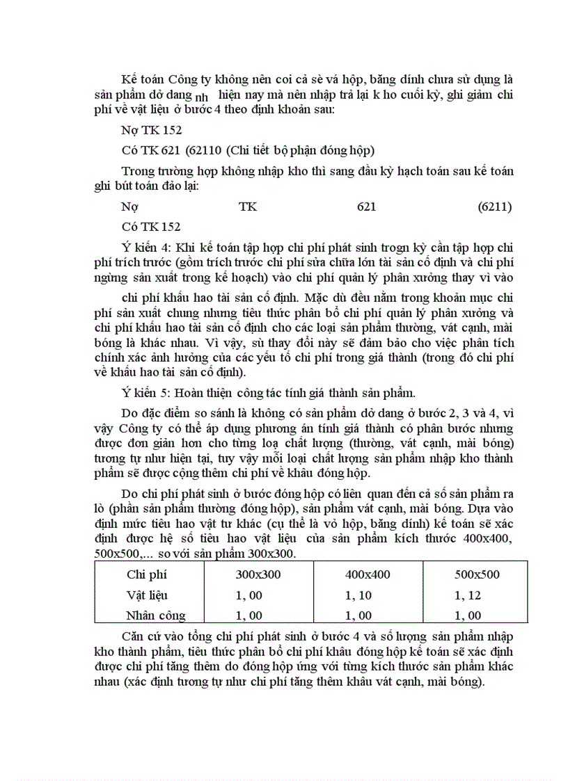 image for page Tập hợp chi phí sản xuất và tính giá thành sản phẩm gạch Granit tại Công ty Thạch Bàn.