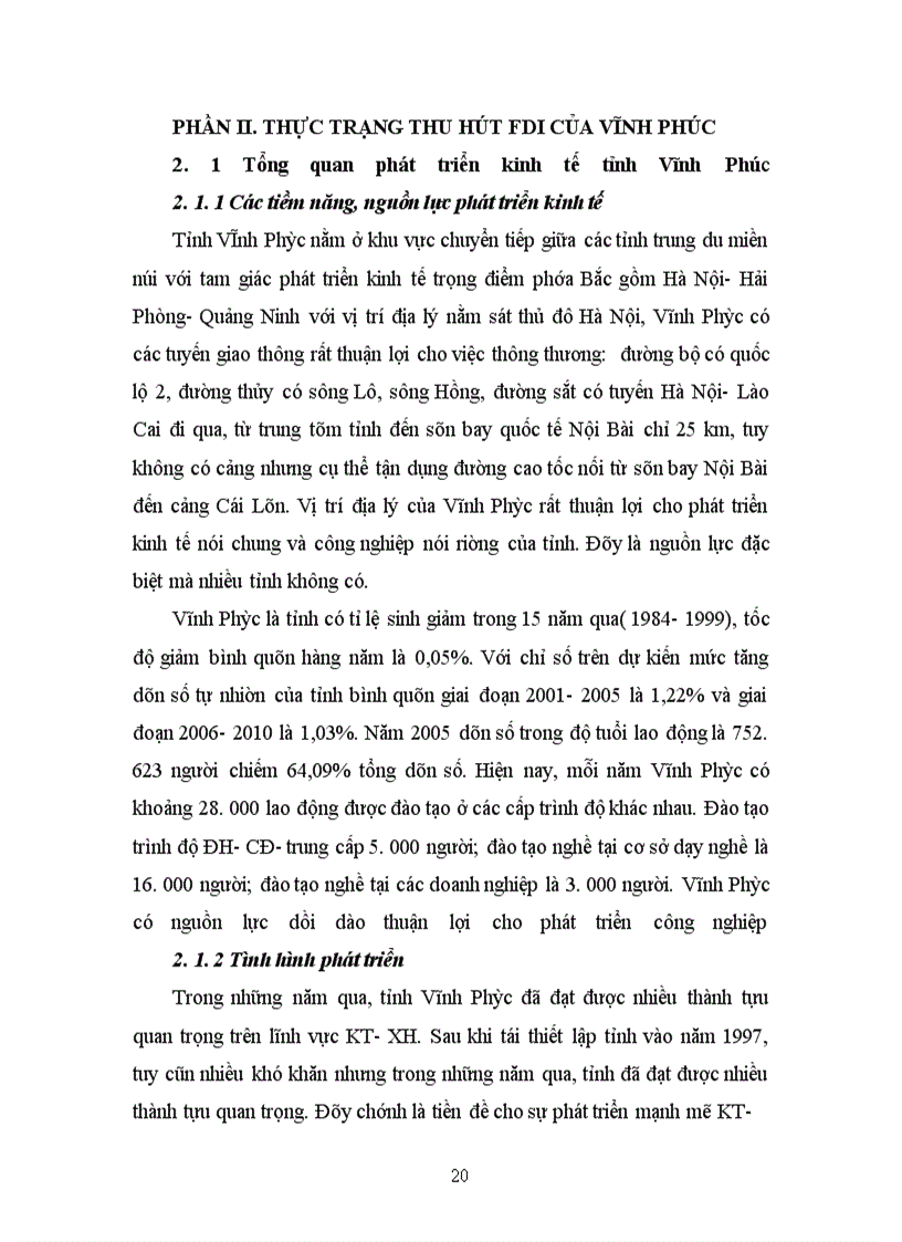 image for page Thực trạng thu hút FDI ở tỉnh Vĩnh Phúc