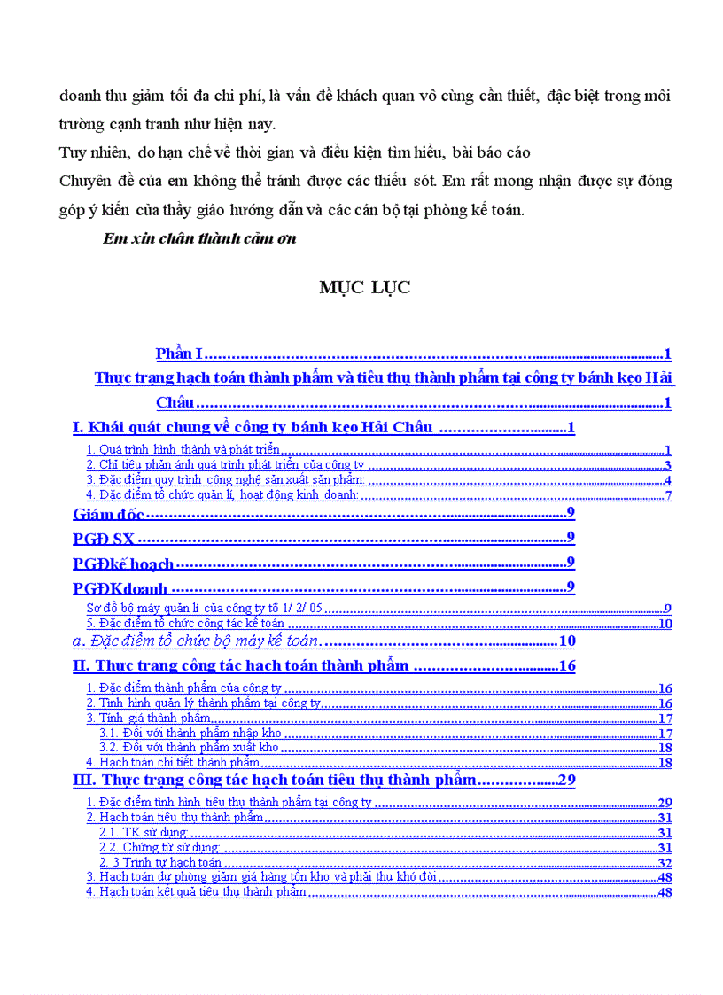 image for page Thực trạng hạch toán thành phẩm và tiêu thụ thành phẩm tại công ty bánh kẹo Hải Châu