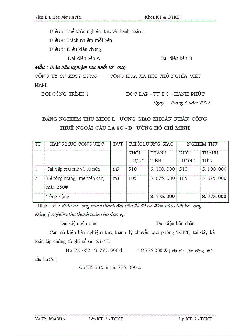 image for page Kế toán tiền lương và các khoản trích theo lương tại Công ty CP XDCT giao thông 810