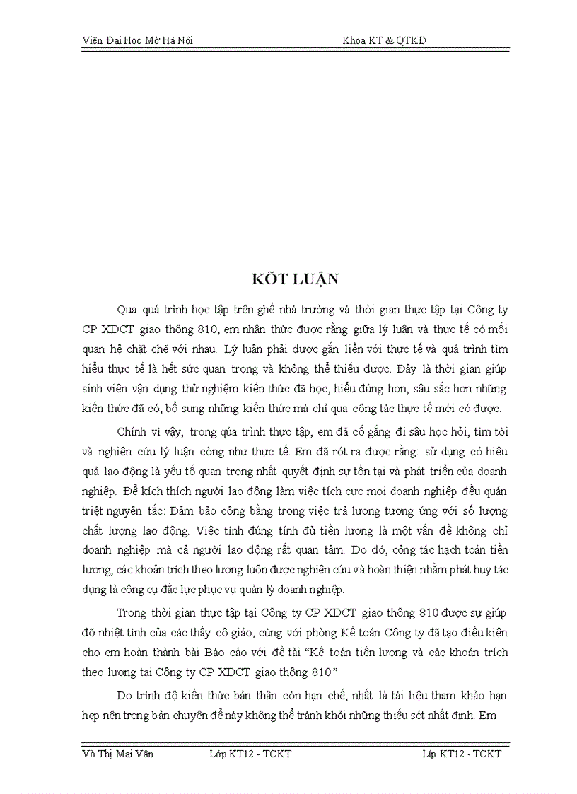 image for page Kế toán tiền lương và các khoản trích theo lương tại Công ty CP XDCT giao thông 810