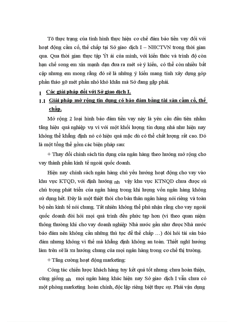 image for page Nâng cao hiệu quả hoạt động bảo đảm tiền vay bằng tài sản cầm cố, thế chấp tại Sở giao dịch I - Ngân hàng công thương Việt Nam