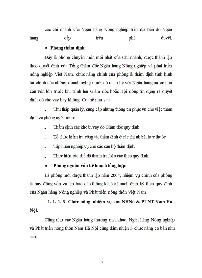 image for page Hoạt động thẩm định và giải pháp nâng cao hiệu quả thẩm định tại Chi nhánh Ngân hàng Nông nghiệp và Phát triển nông thôn Nam Hà Nội