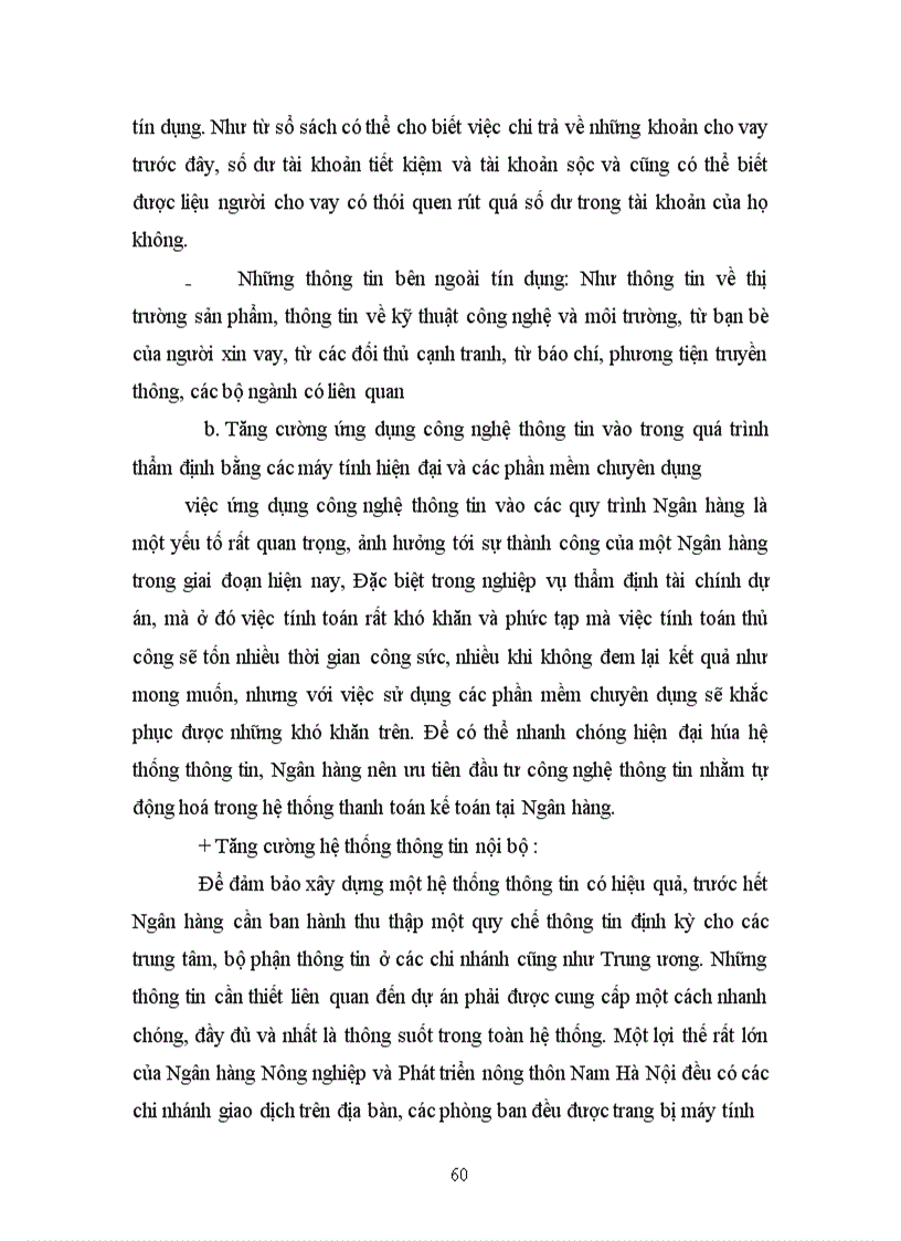 image for page Hoạt động thẩm định và giải pháp nâng cao hiệu quả thẩm định tại Chi nhánh Ngân hàng Nông nghiệp và Phát triển nông thôn Nam Hà Nội