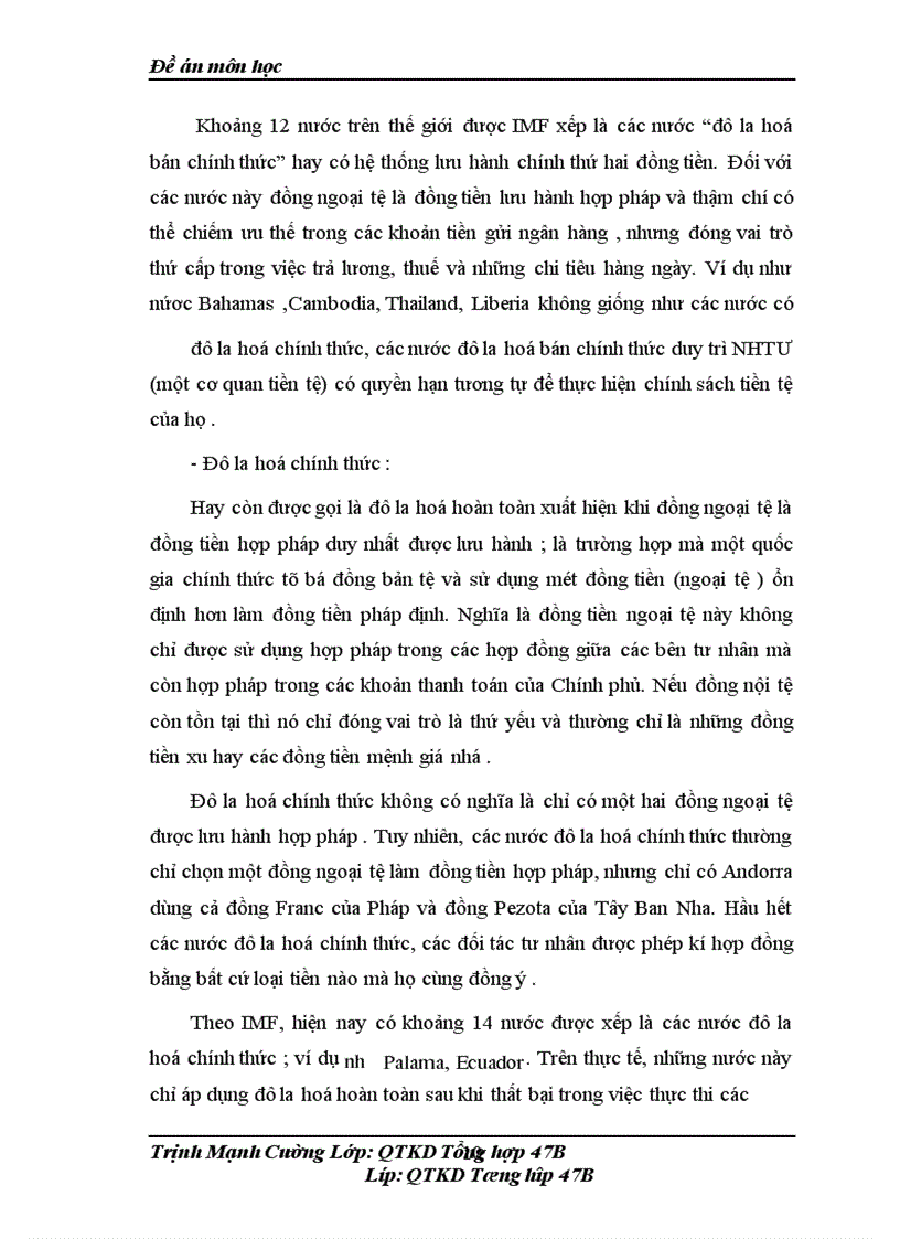 image for page Ảnh hưởng của tình trạng đô la hoá đối với nền kinh tế Việt Nam, nguyên nhân và giải pháp khắc phục
