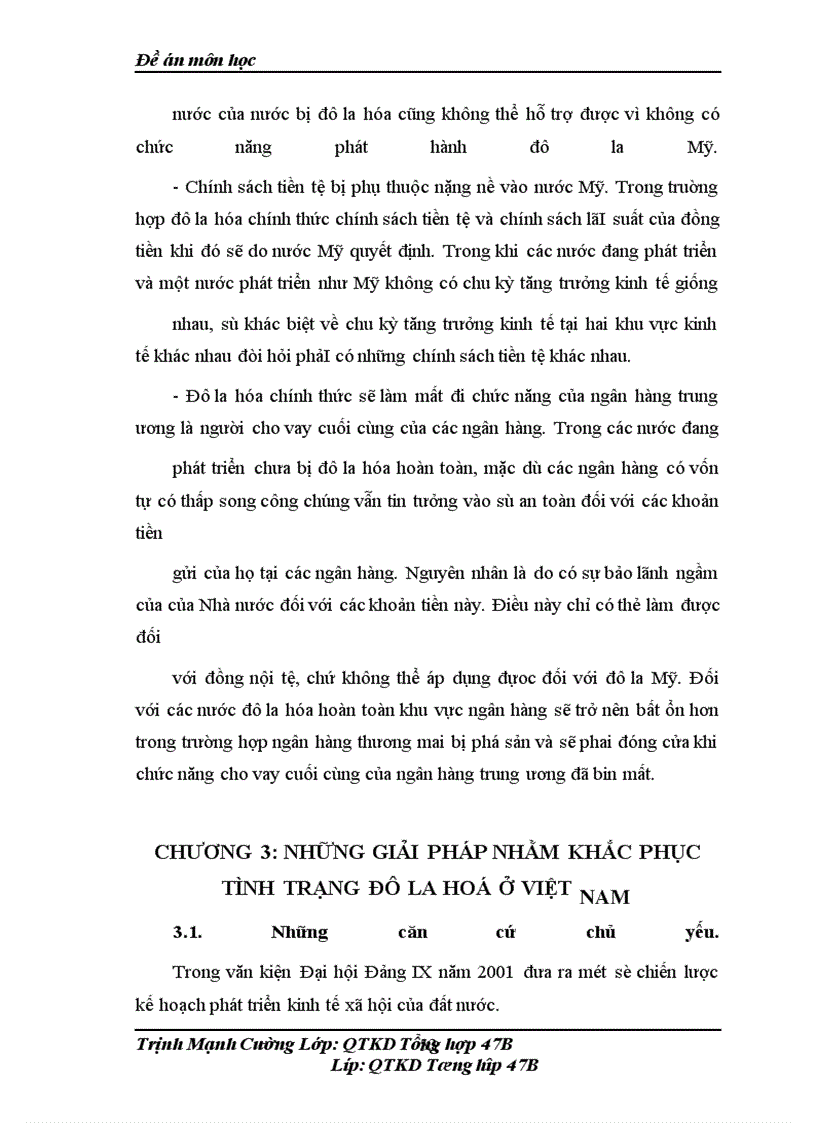 image for page Ảnh hưởng của tình trạng đô la hoá đối với nền kinh tế Việt Nam, nguyên nhân và giải pháp khắc phục