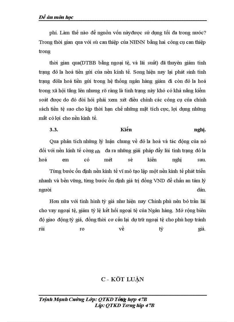 image for page Ảnh hưởng của tình trạng đô la hoá đối với nền kinh tế Việt Nam, nguyên nhân và giải pháp khắc phục