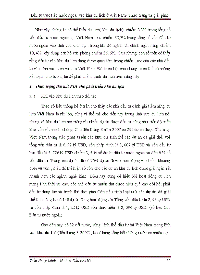 image for page Đầu tư trực tiếp nước ngoài vào khu du lịch ở Việt Nam- Thực trạng và giải pháp