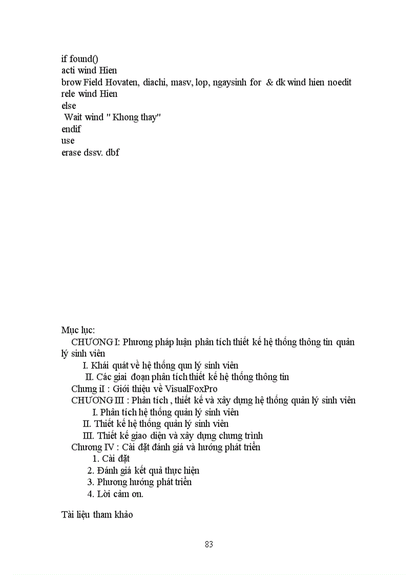 image for page Chương trình quản lý sinh viên