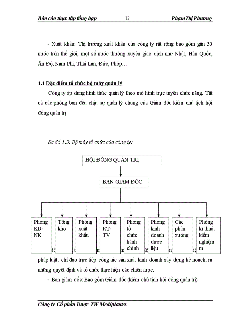 image for page Thực trạng tổ chức hạch toán kế toán tại công ty cổ phần Dược TW MEDIPLANTEX.