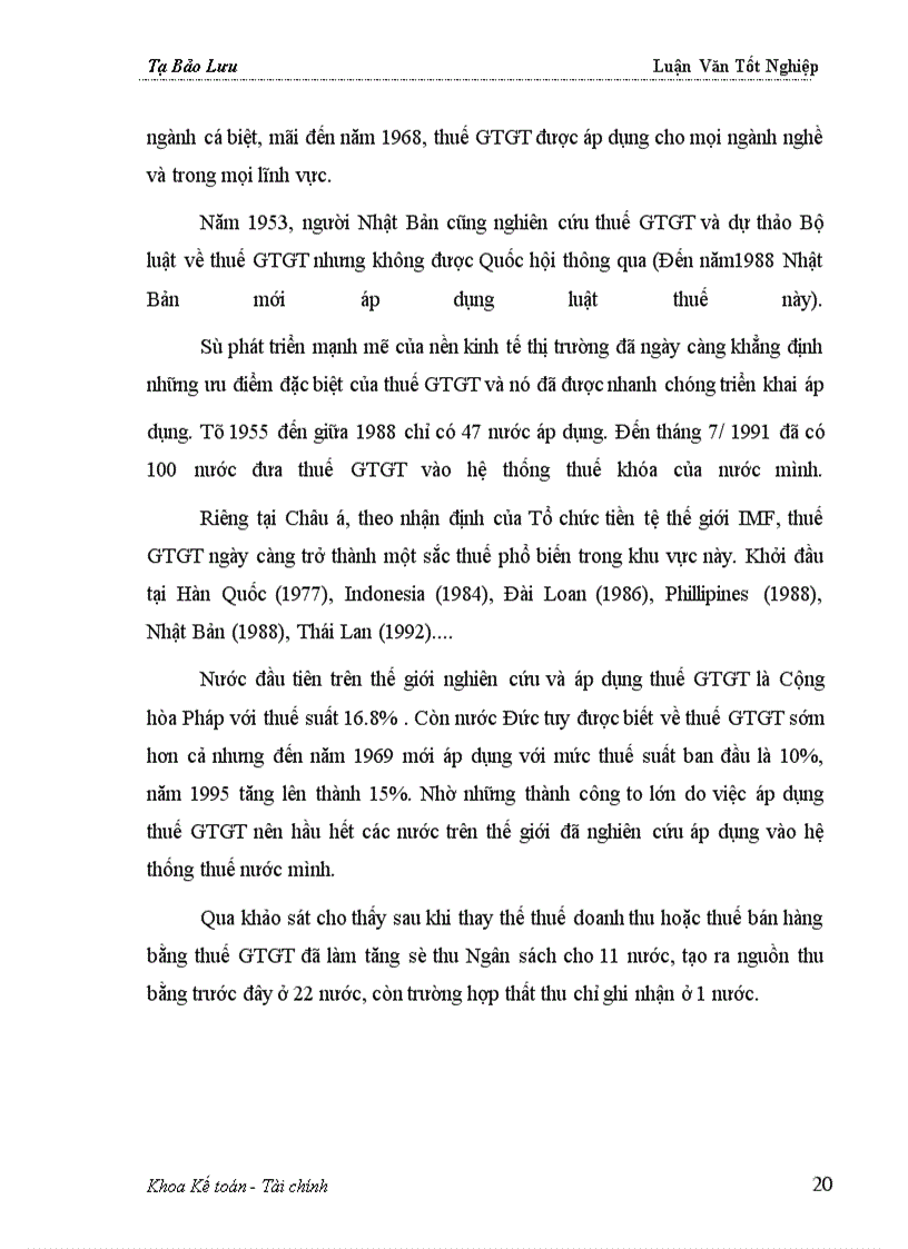 image for page Phần II Tình hình thực hiện luật thuế GTGT tại công ty dệt may hà nội