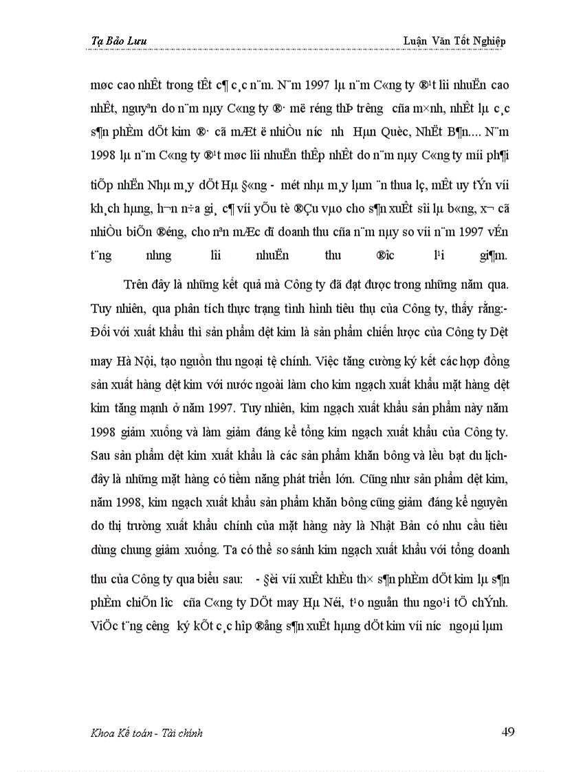 image for page Phần II Tình hình thực hiện luật thuế GTGT tại công ty dệt may hà nội