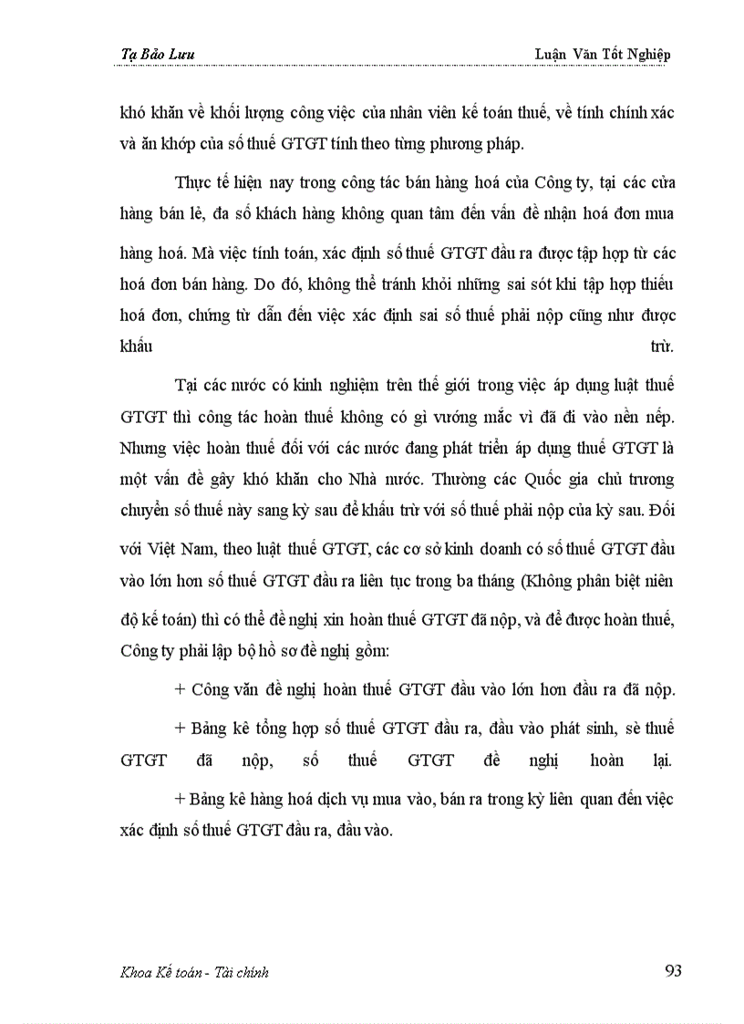 image for page Phần II Tình hình thực hiện luật thuế GTGT tại công ty dệt may hà nội