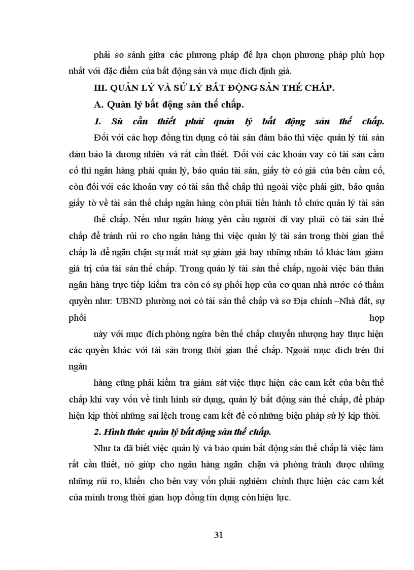 image for page Một số vấn đề về định giá, quản lý và xử lý bất động sản thế chấp tại SGDI-NHCTVN