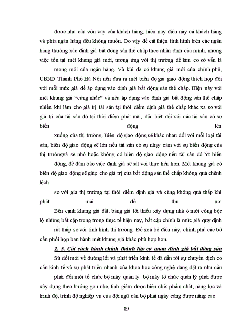 image for page Một số vấn đề về định giá, quản lý và xử lý bất động sản thế chấp tại SGDI-NHCTVN