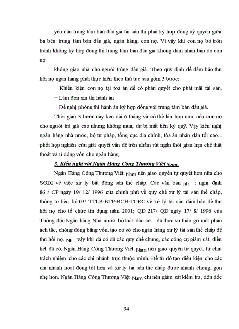 image for page Một số vấn đề về định giá, quản lý và xử lý bất động sản thế chấp tại SGDI-NHCTVN