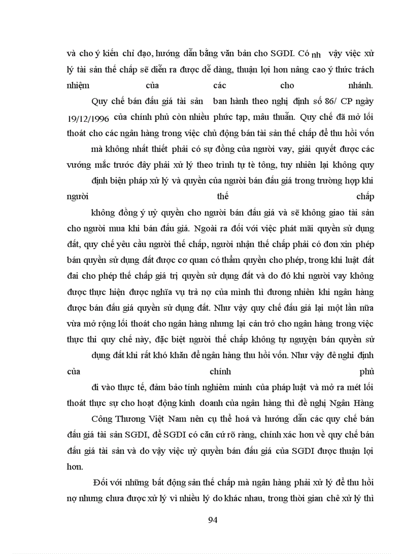 image for page Một số vấn đề về định giá, quản lý và xử lý bất động sản thế chấp tại SGDI-NHCTVN