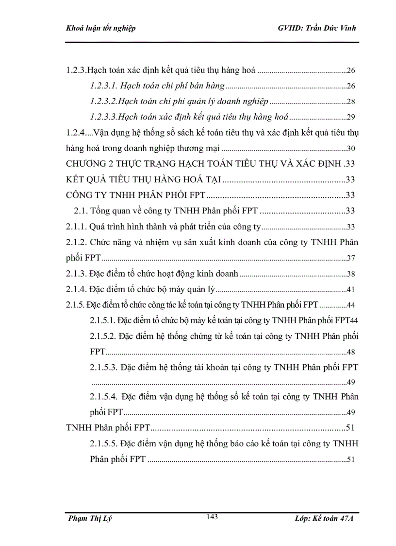 image for page Hoàn thiện hạch toán tiêu thụ và xác định kết quả tiêu thụ hàng hoá tại công ty trách nhiệm hữu hạn Phân phối FPT