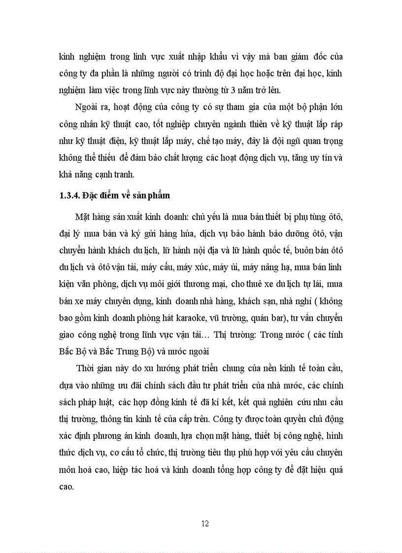 image for page Hoạt động sản xuất kinh doanh của công ty Cổ phần xuất nhập khẩu ôtô Hà Nội