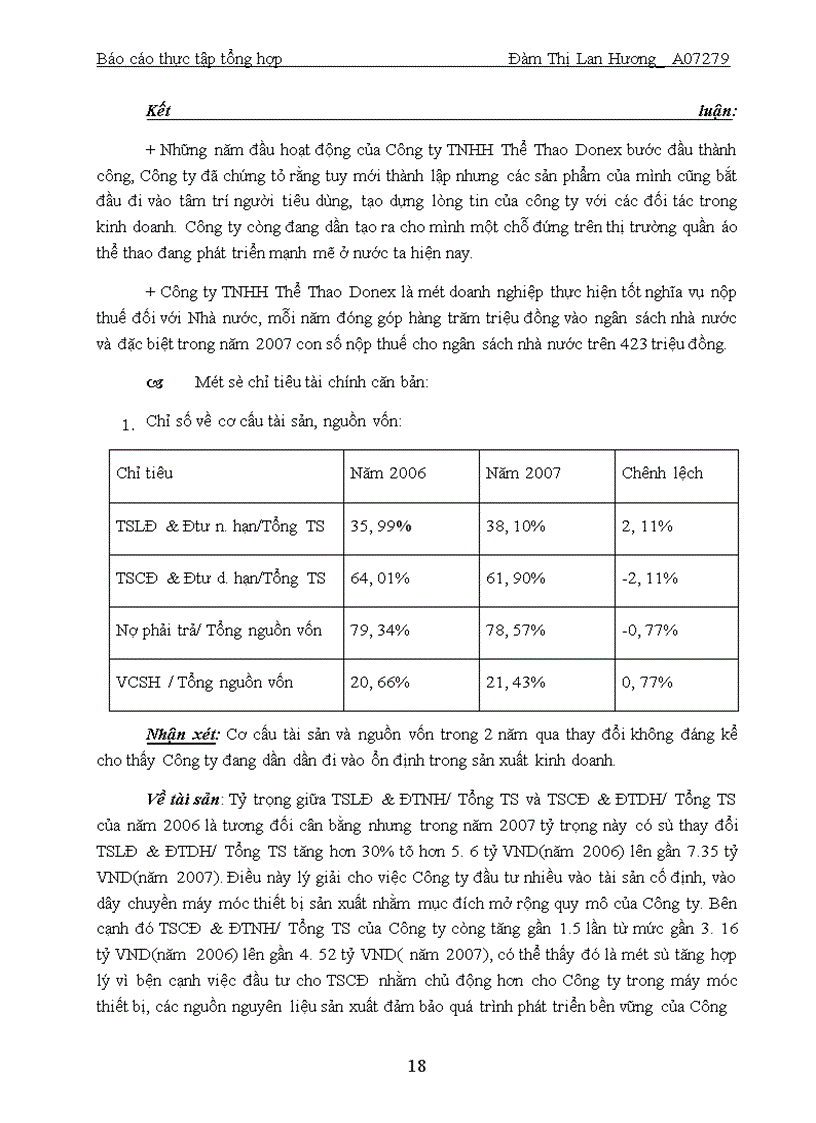 image for page Báo cáo thực tập tại Công ty TNHH Thể thao Donex.