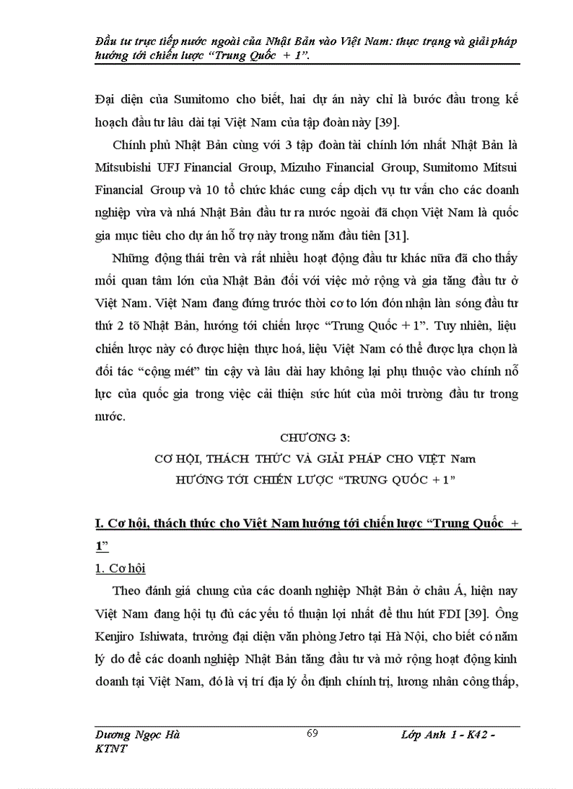 image for page Đầu tư trực tiếp nước ngoài của Nhật Bản vào Việt Nam: thực trạng và giải pháp hướng tới chiến lược Trung Quốc + .