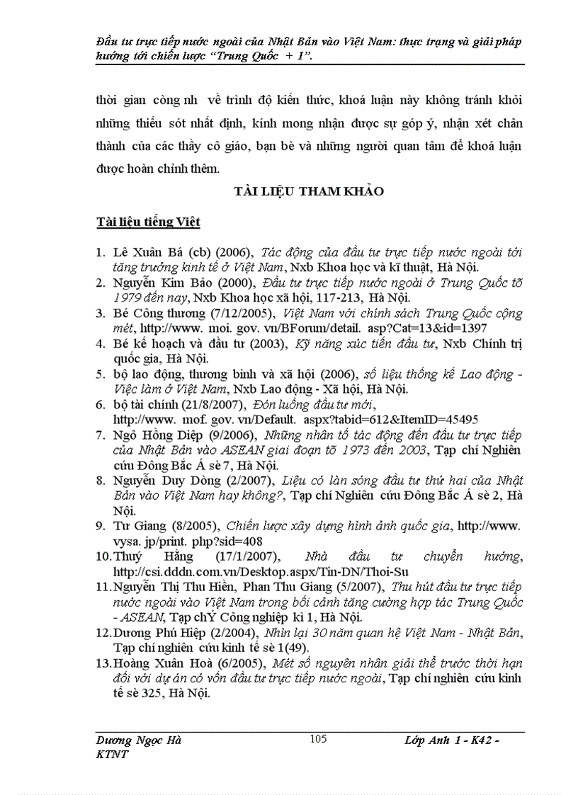 image for page Đầu tư trực tiếp nước ngoài của Nhật Bản vào Việt Nam: thực trạng và giải pháp hướng tới chiến lược Trung Quốc + .