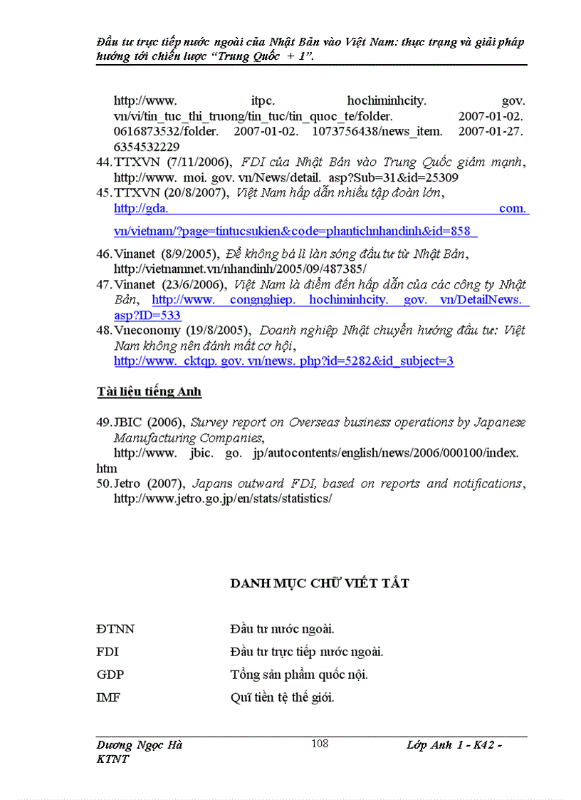 image for page Đầu tư trực tiếp nước ngoài của Nhật Bản vào Việt Nam: thực trạng và giải pháp hướng tới chiến lược Trung Quốc + .