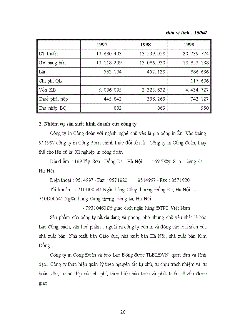 image for page Báo cáo thực tập tại công ty in Công đoàn