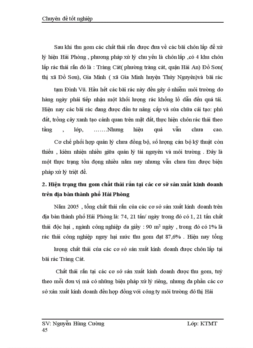 image for page Đánh giá hiệu quả kinh tế của việc thu gom chất thải rắn ở các cơ sở sản xuât – kinh doanh trên địa bàn thành phố Hải Phòng