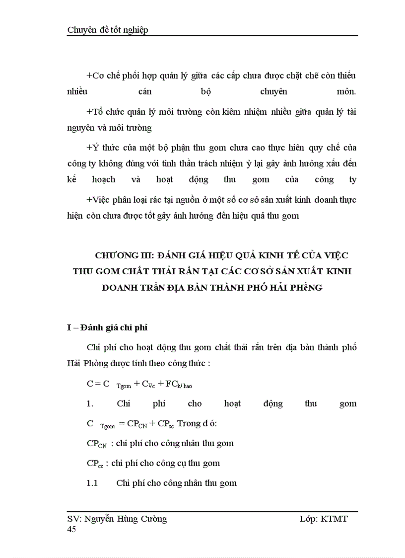 image for page Đánh giá hiệu quả kinh tế của việc thu gom chất thải rắn ở các cơ sở sản xuât – kinh doanh trên địa bàn thành phố Hải Phòng