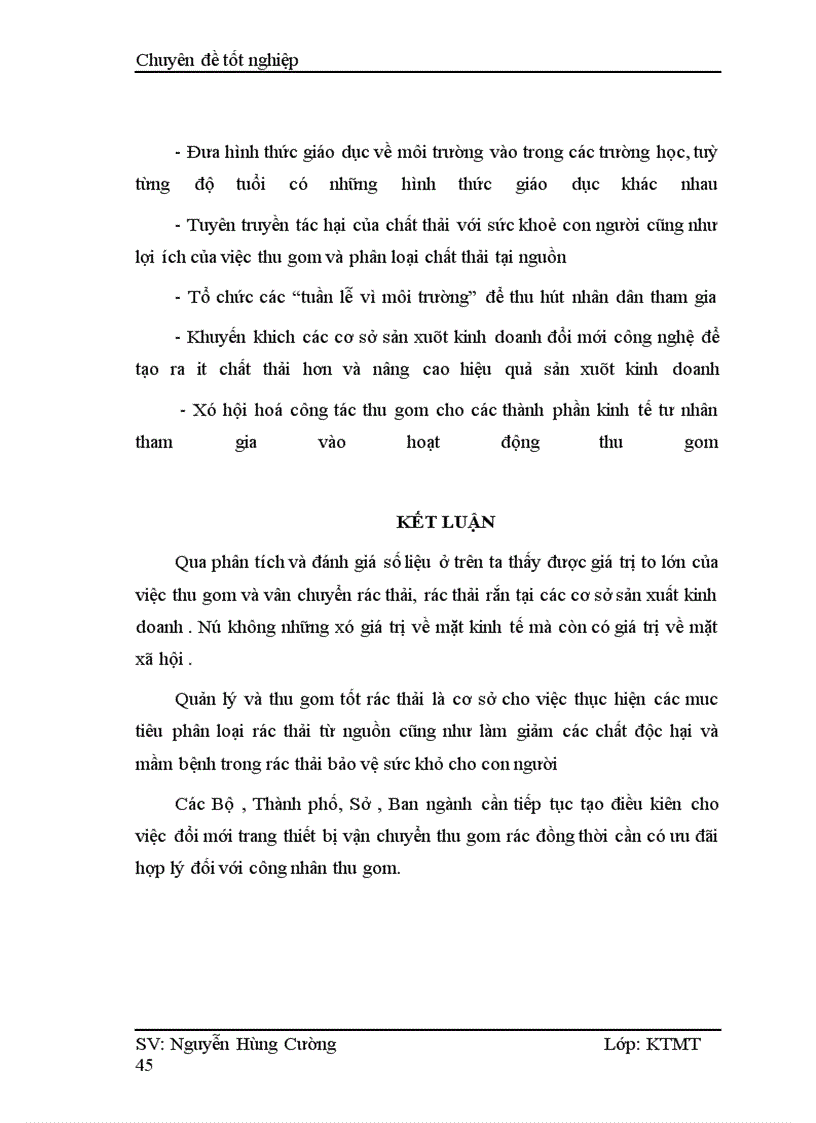 image for page Đánh giá hiệu quả kinh tế của việc thu gom chất thải rắn ở các cơ sở sản xuât – kinh doanh trên địa bàn thành phố Hải Phòng