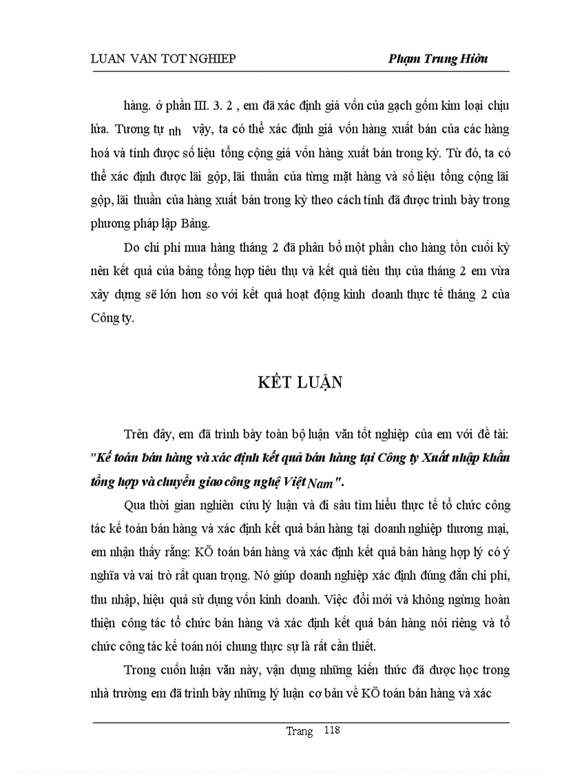 image for page Kế toán bán hàng và xác định kết quả bán hàng tại Công ty xuất nhập khẩu tổng hợp và chuyển giao công nghệ Việt Nam