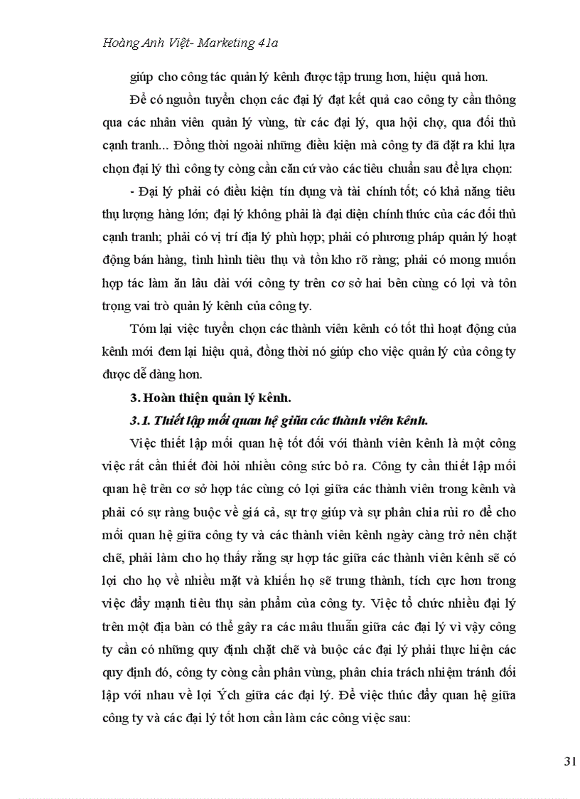 image for page Hoàn thiện kênh phân phối của công ty VINA RECO