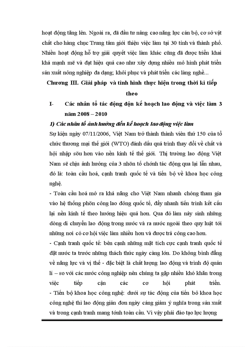 image for page Giải pháp và tình hình thực hiện kế hoạch lao động việc làm trong thời kì tiếp theo