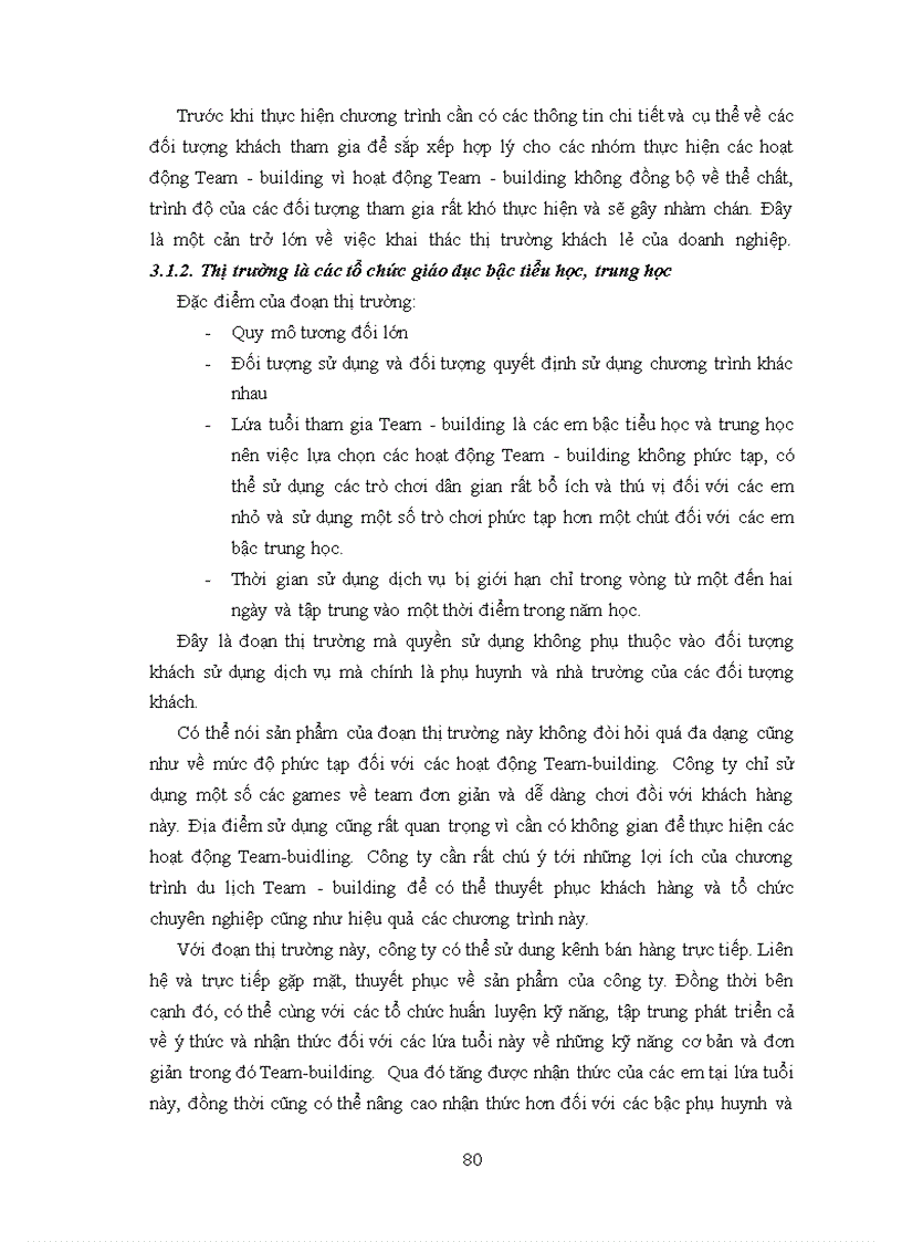 image for page Phát triển sản phẩm du lịch kết hợp với rèn luyện kỹ năng team-building tại công ty tnhh thương mại và du lịch văn hóa