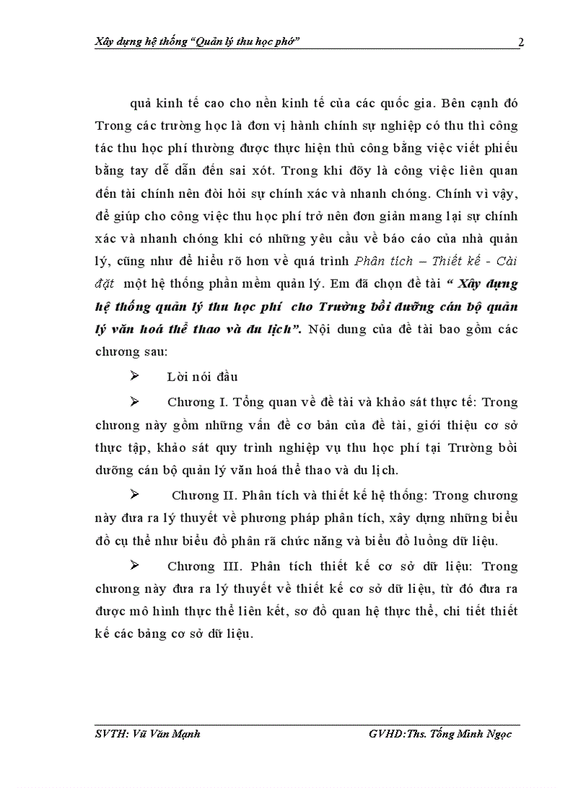 image for page Xây dựng hệ thống quản lý thu học phí cho Trường bồi dưỡng cán bộ quản lý văn hoá thể thao và du lịch