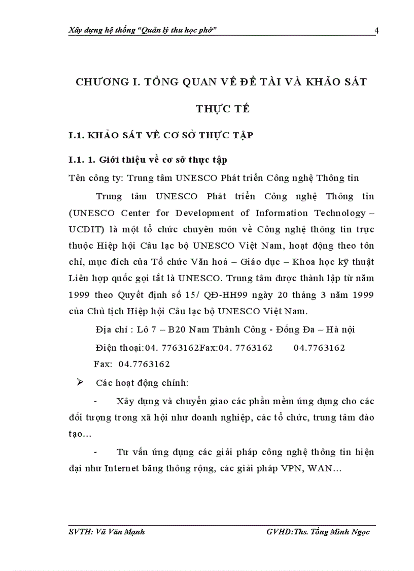image for page Xây dựng hệ thống quản lý thu học phí cho Trường bồi dưỡng cán bộ quản lý văn hoá thể thao và du lịch