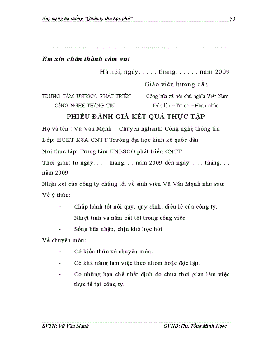 image for page Xây dựng hệ thống quản lý thu học phí cho Trường bồi dưỡng cán bộ quản lý văn hoá thể thao và du lịch