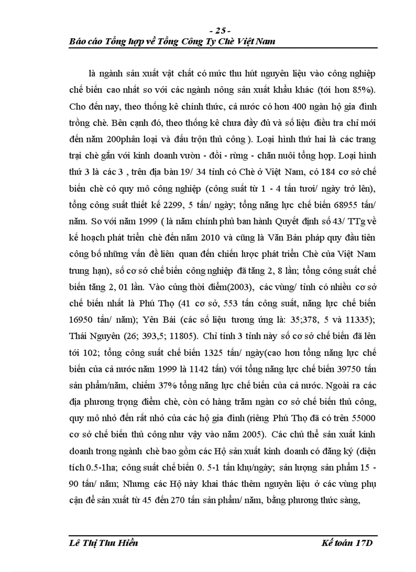 image for page Một số đánh giá về tình hình tổ chức hạch toán kế toán tại tổng công ty chè Việt nam