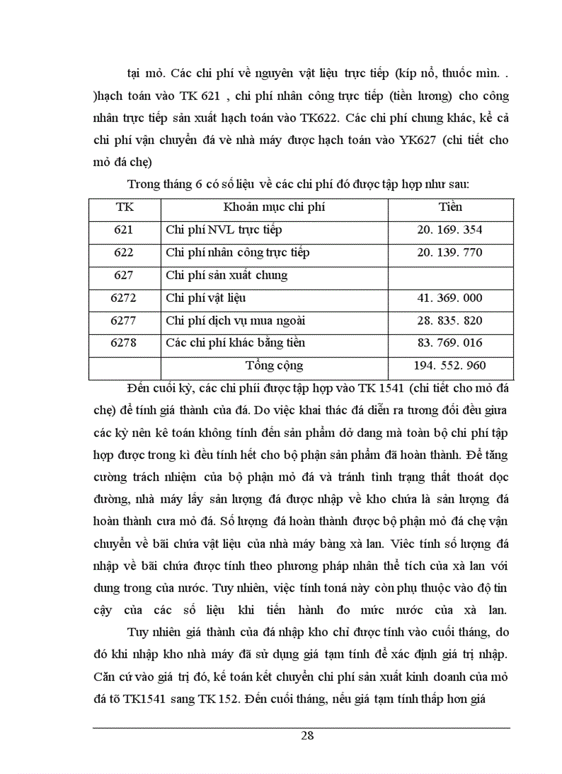 image for page Tình hình thực tế về công tác kế toán tập hợp chi phí sản xuất và tình giá thành sản phẩm ở Nhà máy xi măng Sông Đà thuộc công ty xây lắp vật tư vận tải Sông Đà 12