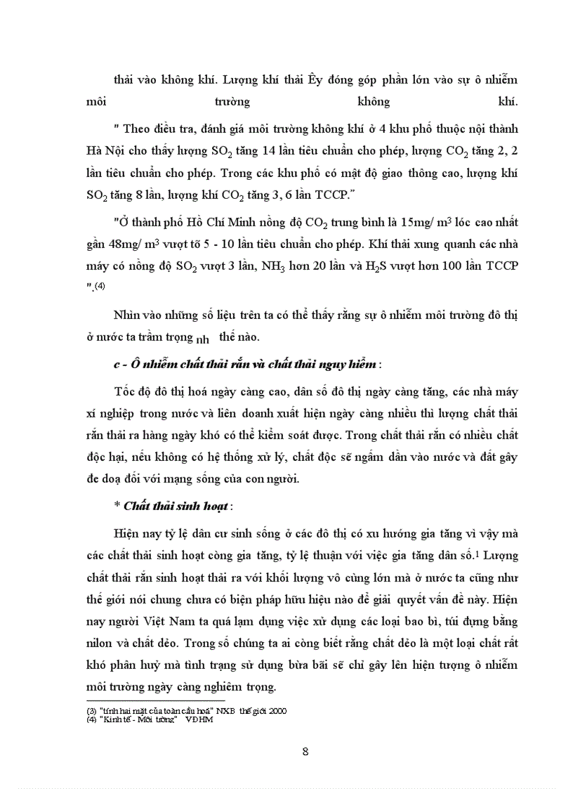 image for page Vận dụng, cặp phạm trù nguyên nhân - Kết quả để phân tích vấn đề ô nhiễm môi trường đô thị