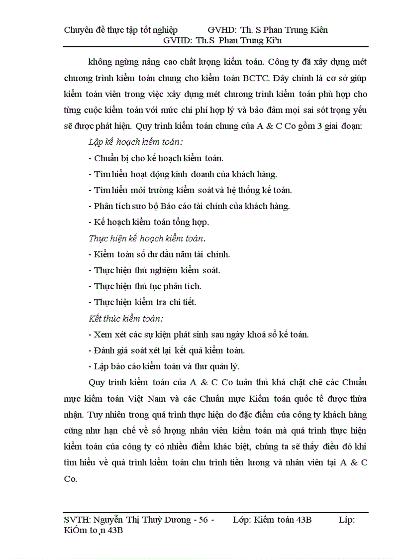 image for page Hoàn thiện kiểm toán chu trình tiền lương và nhân viên trong kiểm toán Báo cáo tài chính do Công ty cổ phần Kiểm toán và Tư vấn (A&C Co) thực hiện