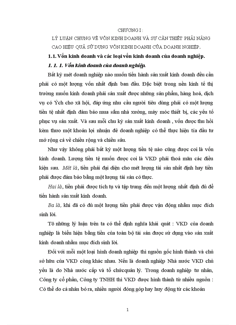 image for page Vốn kinh doanh và sự cần thiết phải nâng cao hiệu quả sử dụng vốn kinh doanh của doanh nghiệp