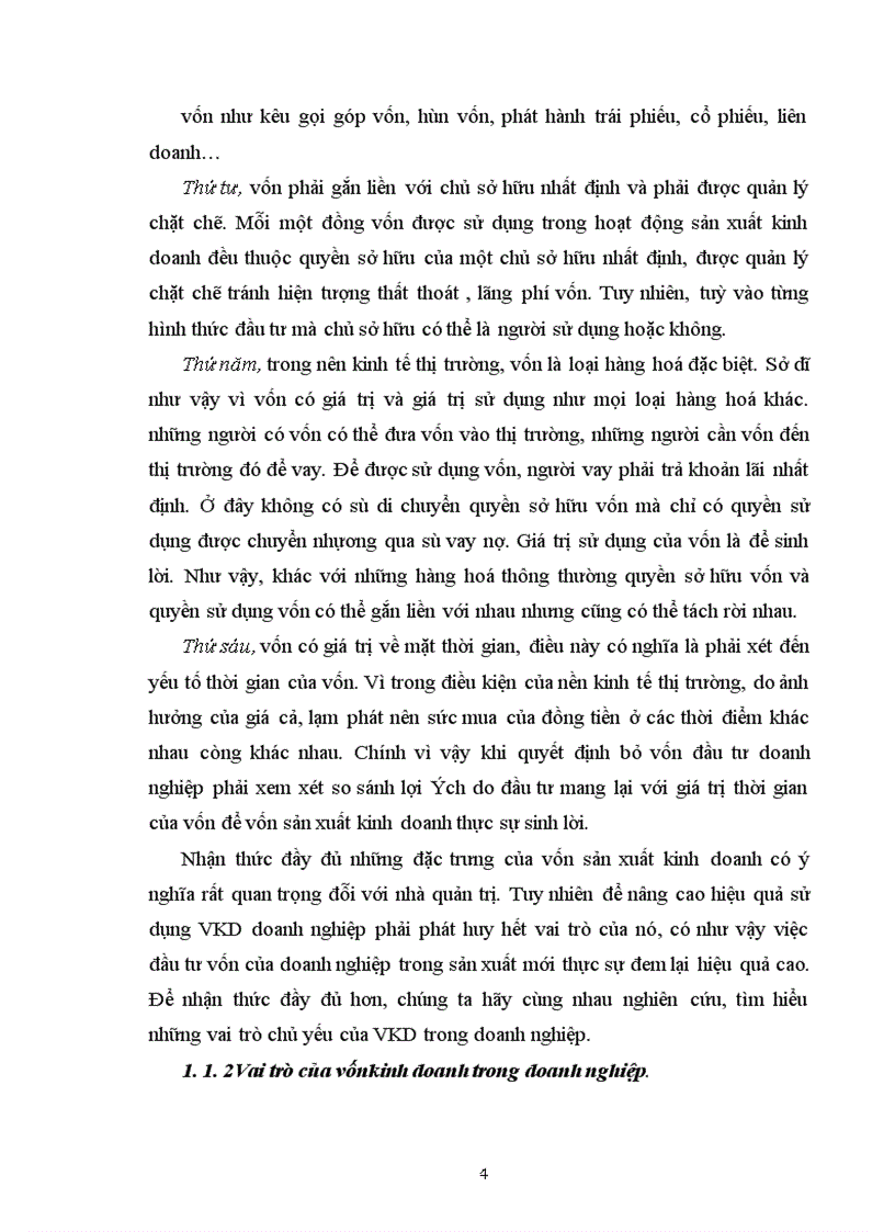 image for page Vốn kinh doanh và sự cần thiết phải nâng cao hiệu quả sử dụng vốn kinh doanh của doanh nghiệp