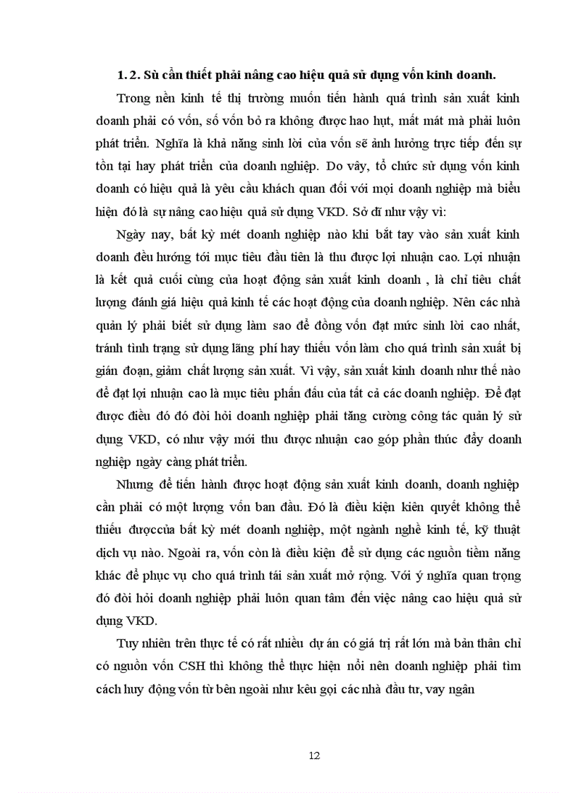 image for page Vốn kinh doanh và sự cần thiết phải nâng cao hiệu quả sử dụng vốn kinh doanh của doanh nghiệp