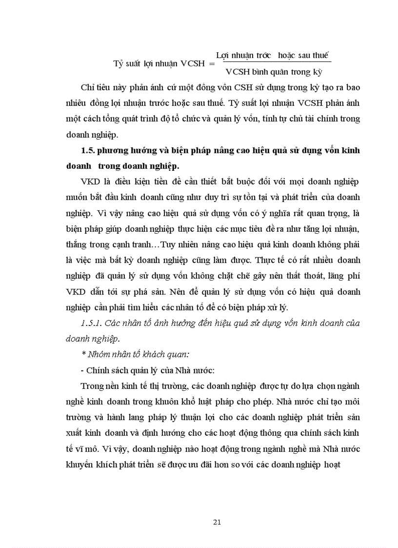 image for page Vốn kinh doanh và sự cần thiết phải nâng cao hiệu quả sử dụng vốn kinh doanh của doanh nghiệp