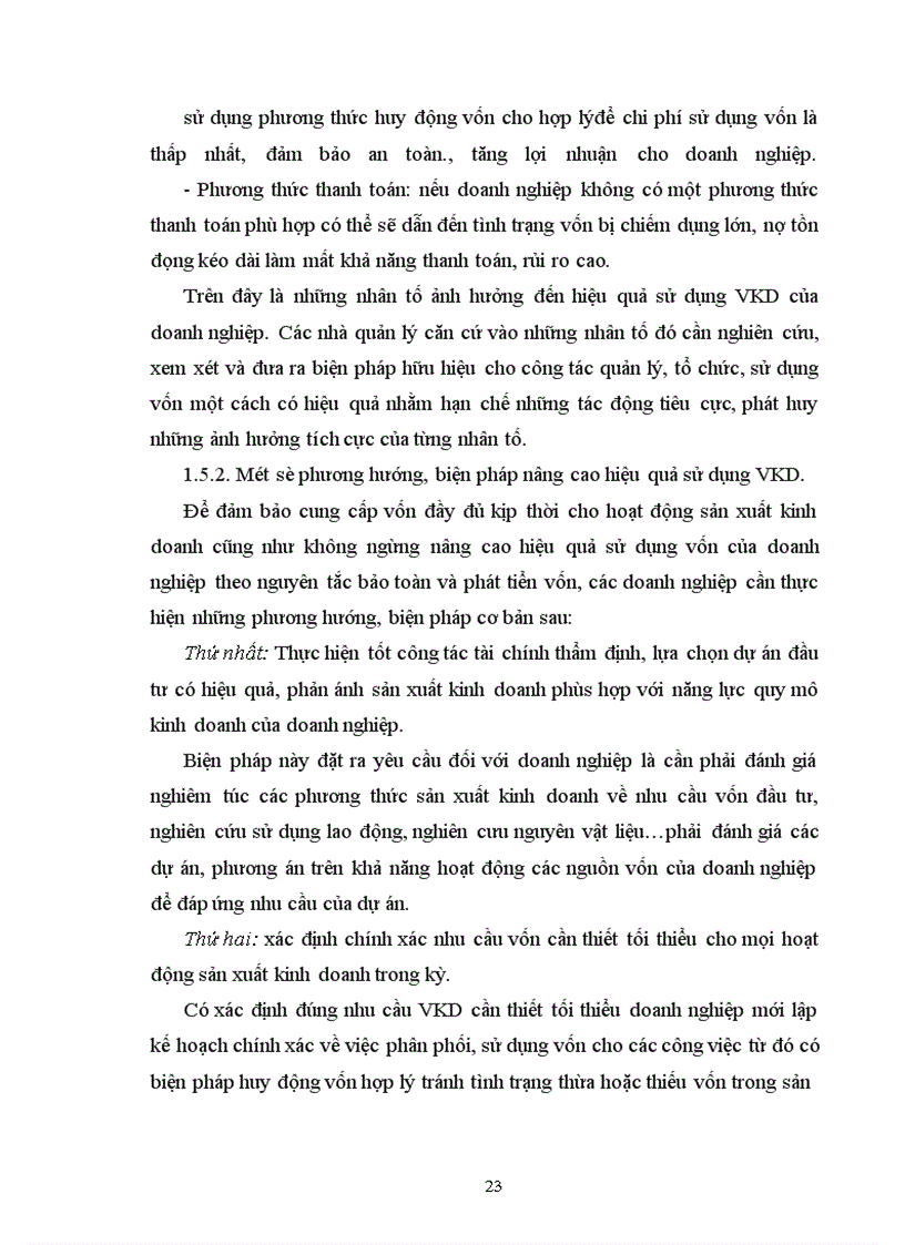 image for page Vốn kinh doanh và sự cần thiết phải nâng cao hiệu quả sử dụng vốn kinh doanh của doanh nghiệp