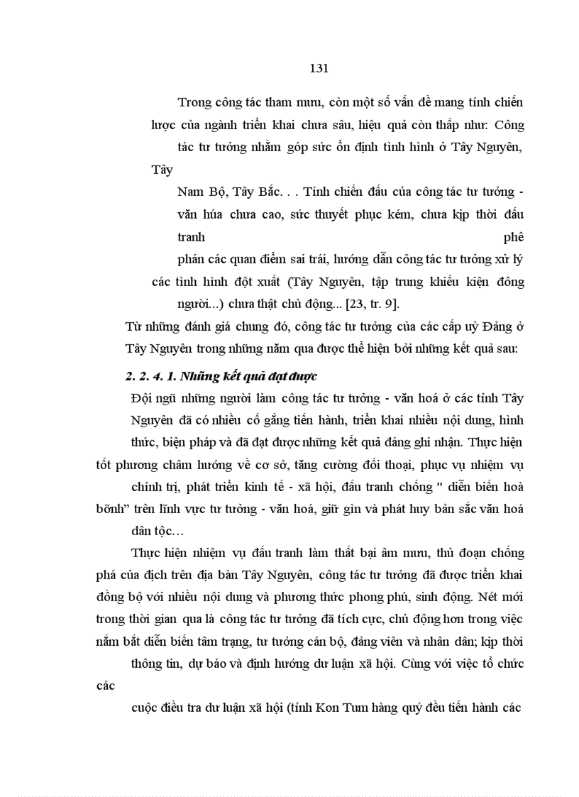 image for page Công tác tư tưởng với việc ổn định tình hình chính trị - xã hội ở Tây Nguyên hiện nay