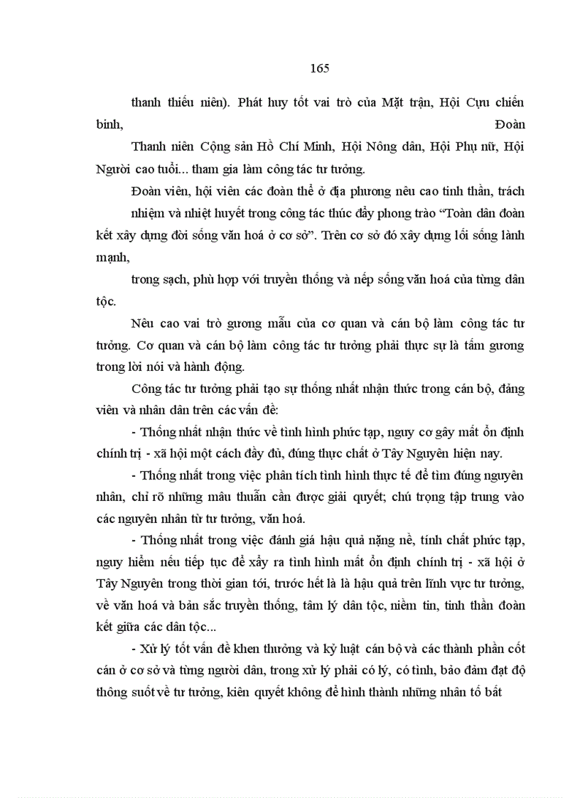 image for page Công tác tư tưởng với việc ổn định tình hình chính trị - xã hội ở Tây Nguyên hiện nay